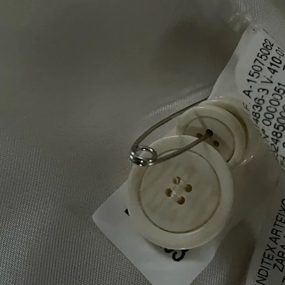 XS ZARA Ivory White Double Breasted Blazer Fully Lined - Picture 8 of 9